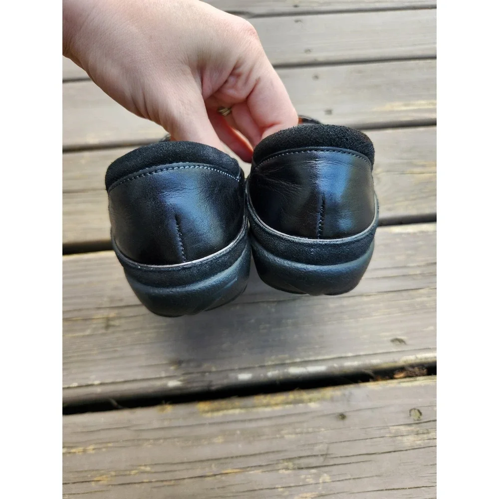 Naot Matai Mary Jane Black‎ Madres Leather Suede Swirl Shoes 37 US 6
